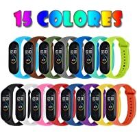 Monuary 15 Piezas Correas para Xiaomi Mi Band 4 - Mi Band 3 Pulsera Reloj Silicona Banda para Xiaomi Mi Band 4 Reemplazo…